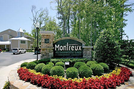 Montreux at Deerwood Lake condominiums in Jacksonville, Florida.